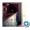 kitchen and door leading to terrace